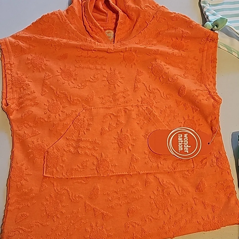 Wonder Nation Baby Girls Swimsuits Coverup ‎ Size 12 m